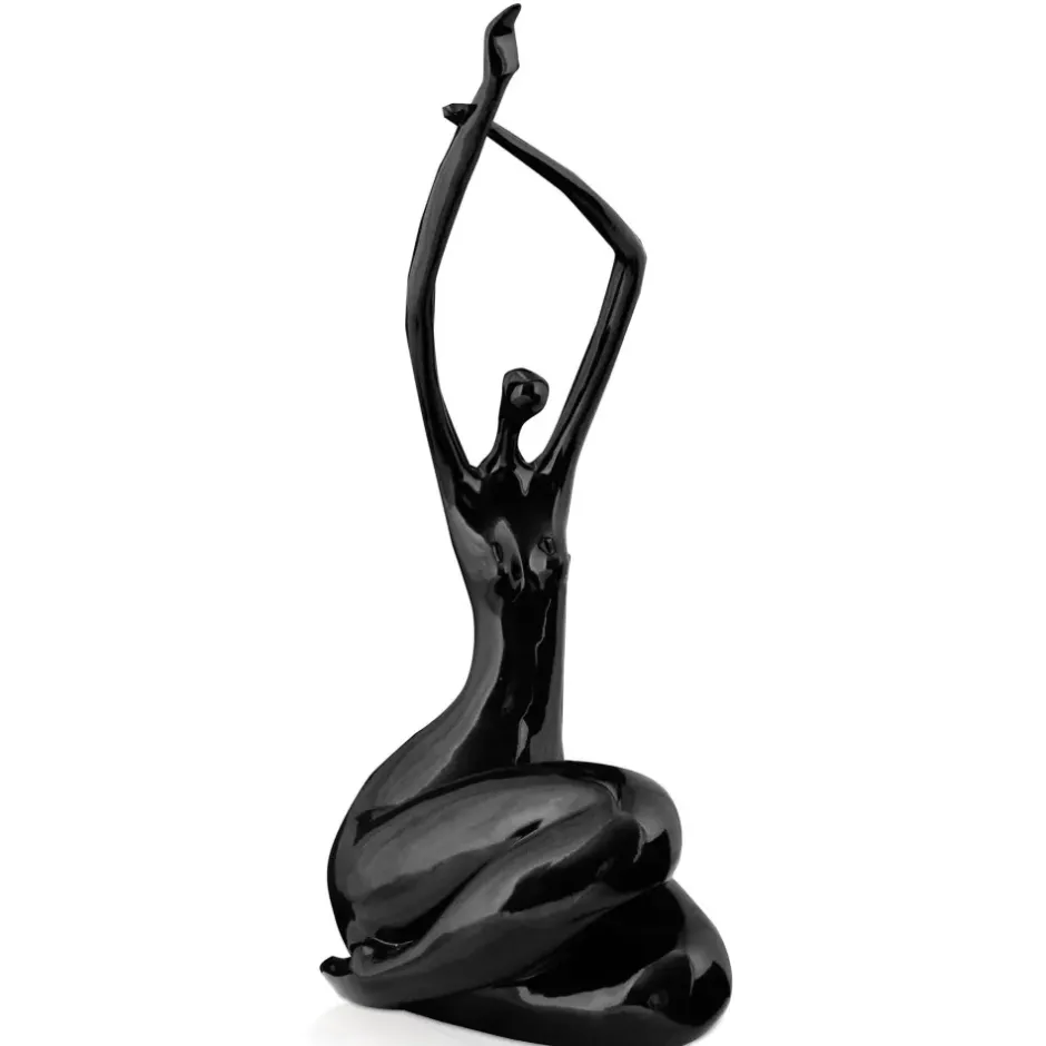 Statues & Sculptures Figurative|Table Top^Awakened Grace 54cm Black Resin Indoor Sculpture