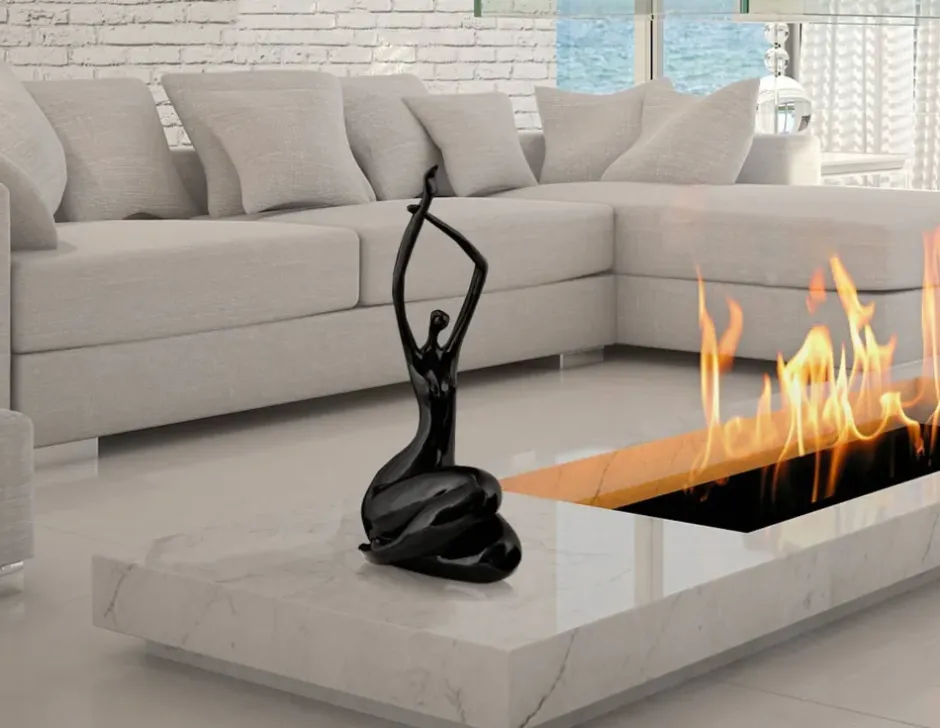 Statues & Sculptures Figurative|Table Top^Awakened Grace 54cm Black Resin Indoor Sculpture