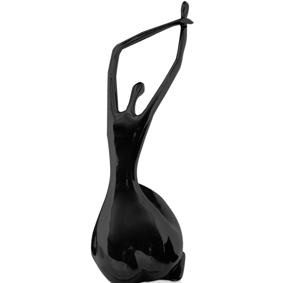 Statues & Sculptures Figurative|Table Top^Awakened Grace 54cm Black Resin Indoor Sculpture