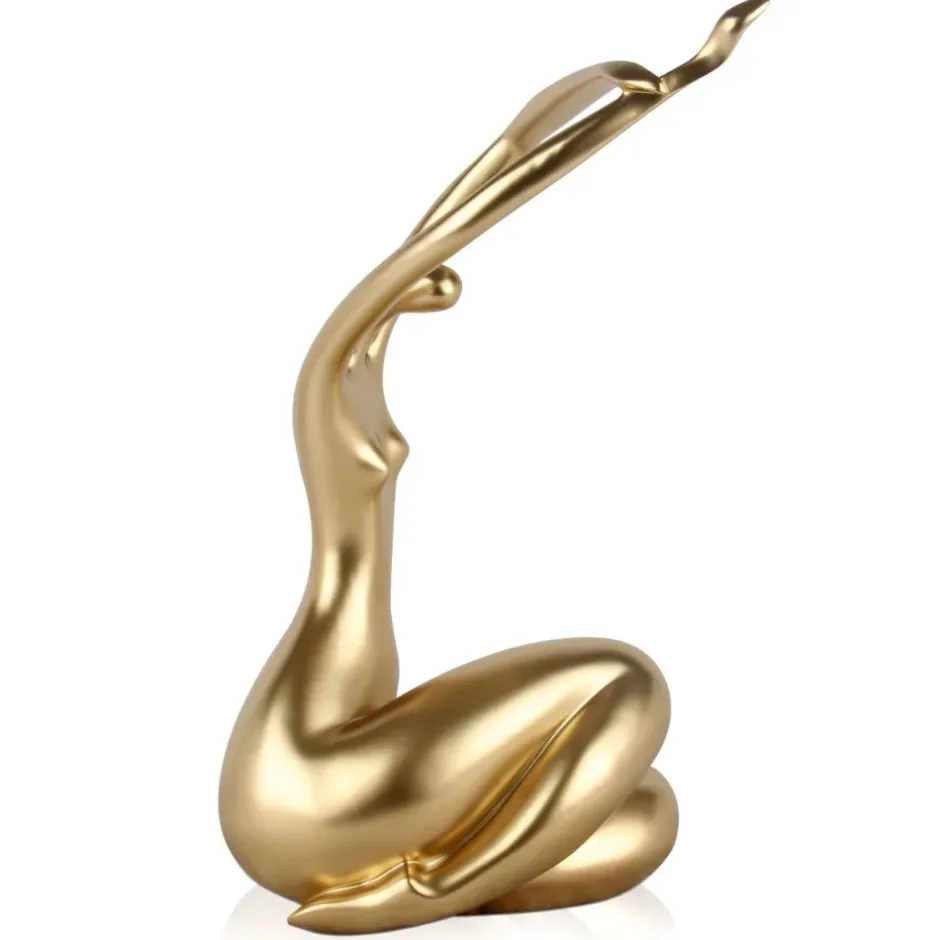 Statues & Sculptures Figurative|Table Top^Awakened Grace 54cm Gold Resin Indoor Sculpture