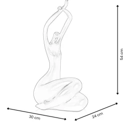 Statues & Sculptures Figurative|Table Top^Awakened Grace 54cm Gold Resin Indoor Sculpture