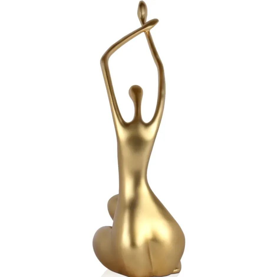 Statues & Sculptures Table Top|Figurative^Awakened Grace 32cm Gold Resin Indoor Sculpture