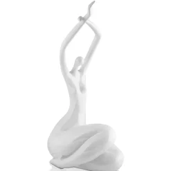 Statues & Sculptures Figurative|Table Top^Awakened Grace 54cm White Resin Indoor Sculpture