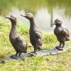 Statues & Sculptures Ducks^Baby Ducklings Bronze Metal Garden Ornaments