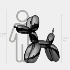 Statues & Sculptures Floor Standing|Balloon Dogs^Balloon Dog 130cm Black Fibreglass Indoor Sculpture