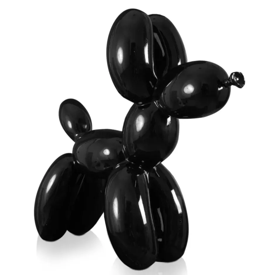 Statues & Sculptures Table Top|Floor Standing^Balloon Dog 46cm Black Resin Indoor Sculpture