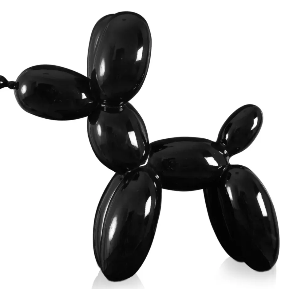 Statues & Sculptures Table Top|Floor Standing^Balloon Dog 46cm Black Resin Indoor Sculpture