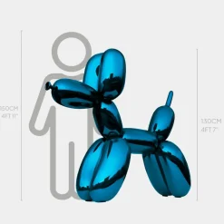 Statues & Sculptures Floor Standing|Balloon Dogs^Balloon Dog 130cm Blue Fibreglass Indoor Sculpture