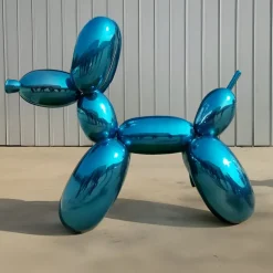 Statues & Sculptures Floor Standing|Balloon Dogs^Balloon Dog 80cm Blue Metal Garden Sculpture