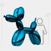 Statues & Sculptures Giant|Floor Standing^Balloon Dog 200cm Blue Metal Garden Sculpture