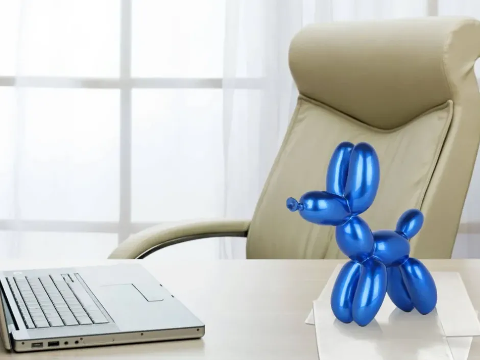 Statues & Sculptures Table Top|Balloon Dogs^Balloon Dog 27cm Blue Resin Indoor Sculpture
