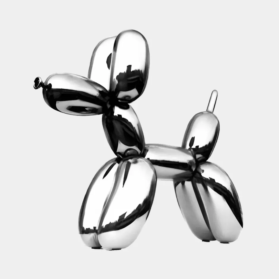 Statues & Sculptures Floor Standing|Balloon Dogs^Balloon Dog 80cm Chrome Metal Garden Sculpture