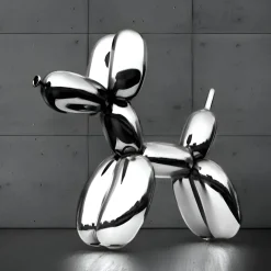 Statues & Sculptures Floor Standing|Balloon Dogs^Balloon Dog 100cm Chrome Metal Garden Sculpture