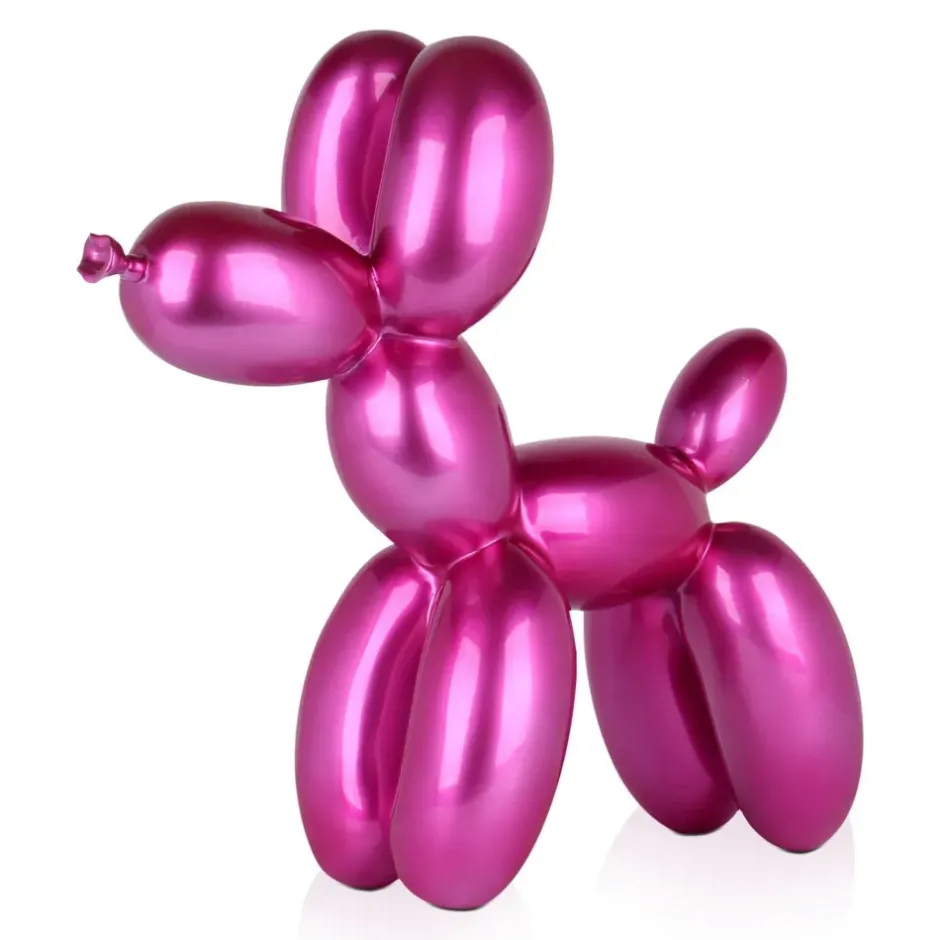 Statues & Sculptures Table Top|Floor Standing^Balloon Dog 46cm Fuchsia Resin Indoor Sculpture