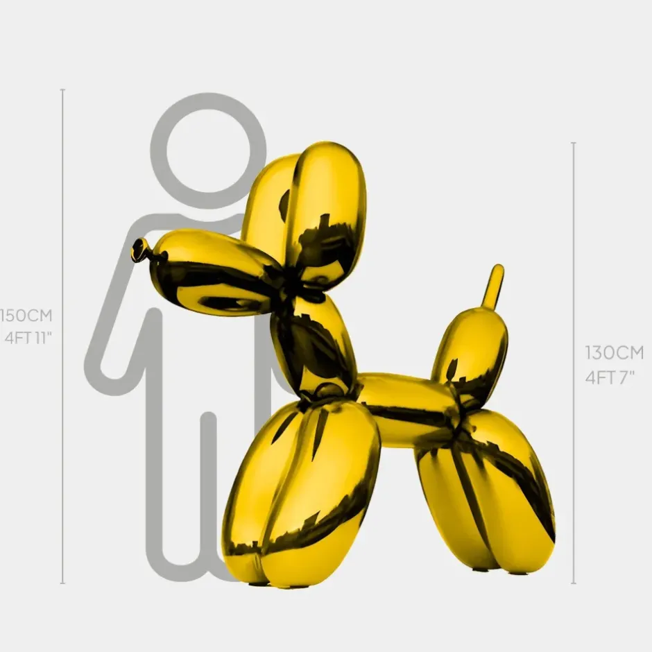 Statues & Sculptures Floor Standing|Balloon Dogs^Balloon Dog 130cm Gold Fibreglass Indoor Sculpture