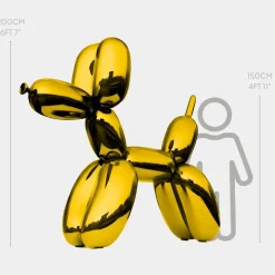 Statues & Sculptures Giant|Floor Standing^Balloon Dog 200cm Gold Fibreglass Indoor Sculpture