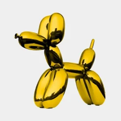 Statues & Sculptures Floor Standing|Animals^Balloon Dog 80cm Gold Fibreglass Indoor Sculpture