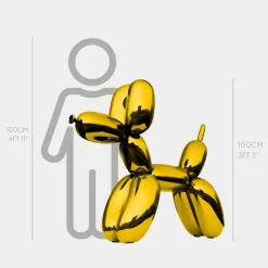 Statues & Sculptures Floor Standing|Balloon Dogs^Balloon Dog 100cm Gold Metal Garden Sculpture