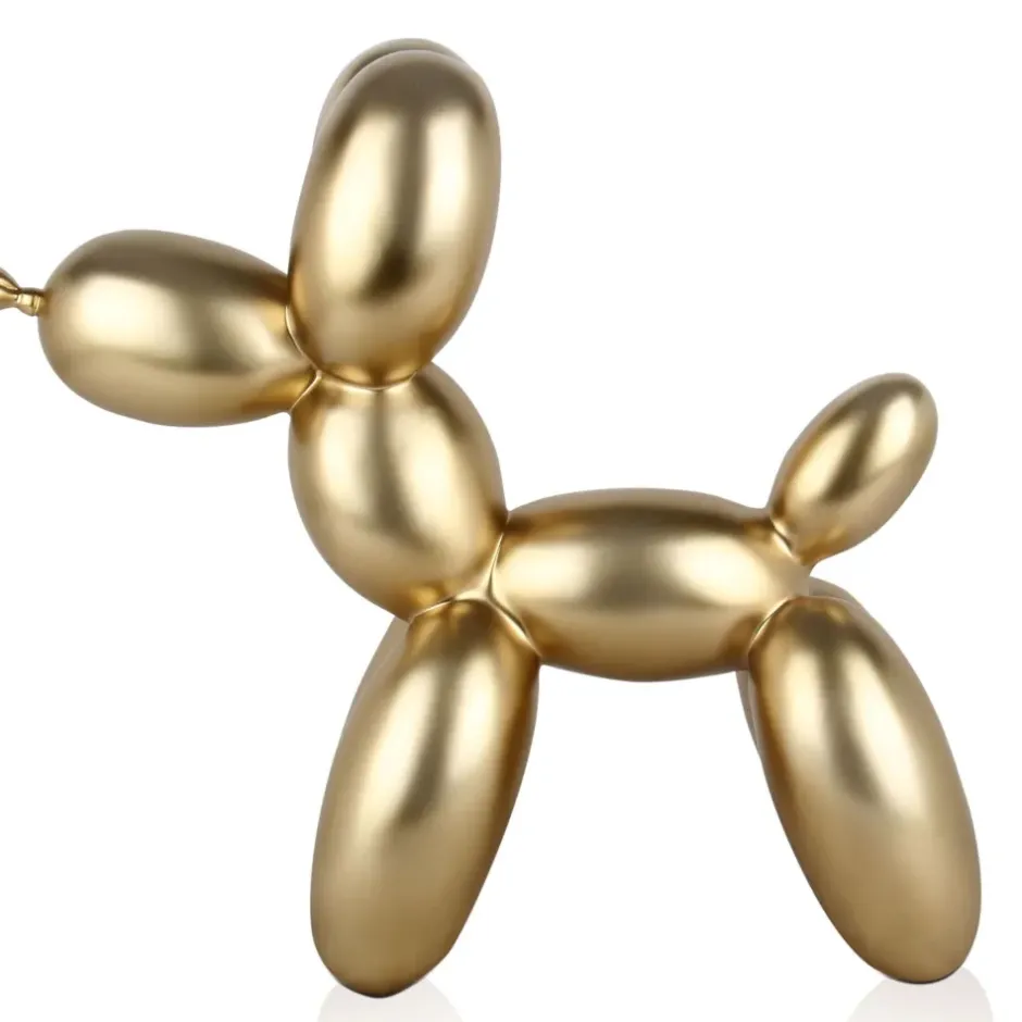 Statues & Sculptures Table Top|Floor Standing^Balloon Dog 46cm Gold Resin Indoor Sculpture