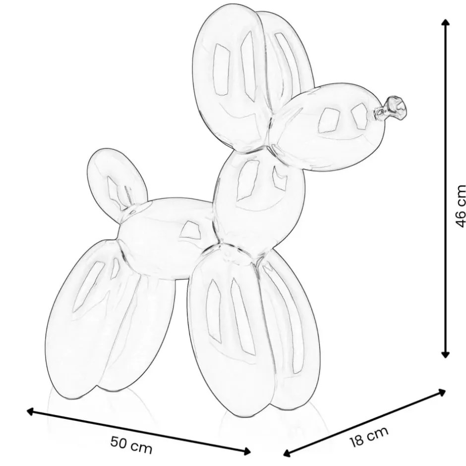 Statues & Sculptures Table Top|Floor Standing^Balloon Dog 46cm Gold Resin Indoor Sculpture