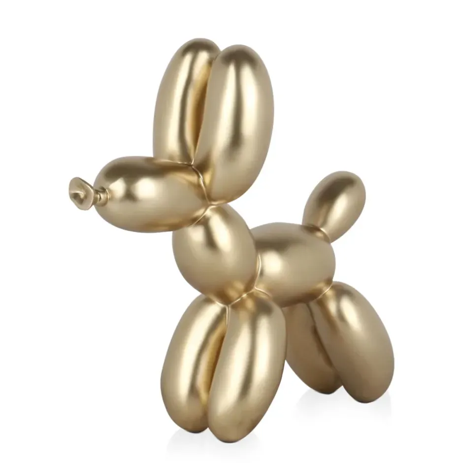 Statues & Sculptures Table Top|Animals^Balloon Dog 27cm Gold Resin Indoor Sculpture