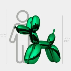 Statues & Sculptures Floor Standing|Balloon Dogs^Balloon Dog 130cm Green Fibreglass Indoor Sculpture