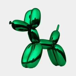 Statues & Sculptures Floor Standing|Balloon Dogs^Balloon Dog 80cm Green Metal Garden Sculpture