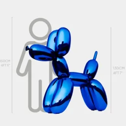 Statues & Sculptures Floor Standing|Balloon Dogs^Balloon Dog 130cm Ocean Blue Fibreglass Indoor Sculpture