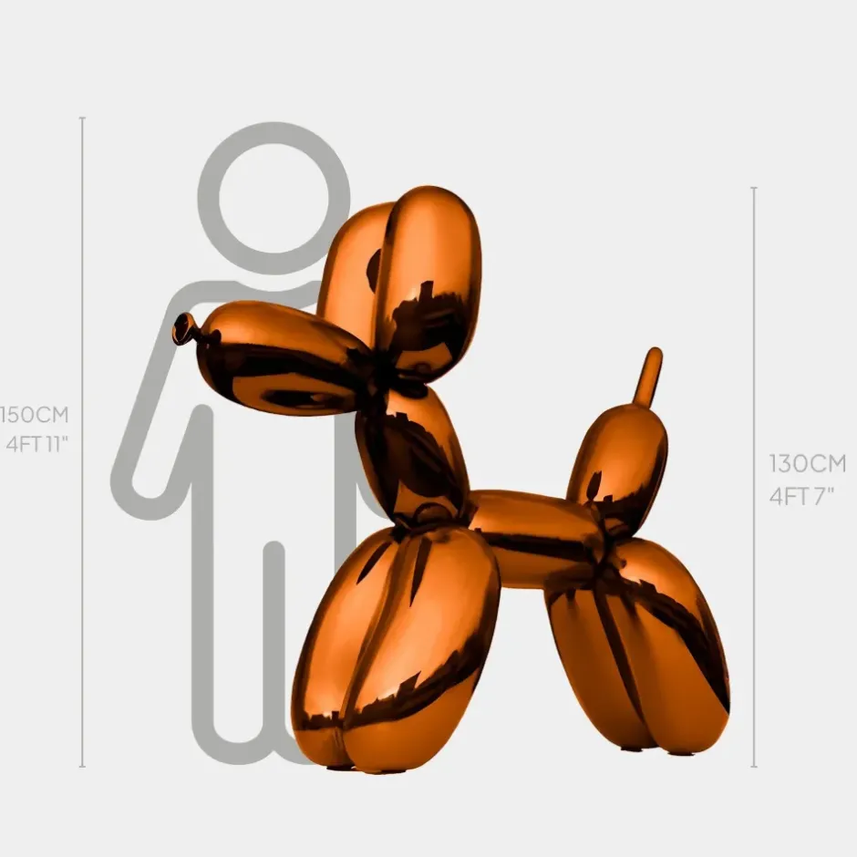 Statues & Sculptures Floor Standing|Balloon Dogs^Balloon Dog 130cm Orange Fibreglass Indoor Sculpture