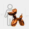 Statues & Sculptures Floor Standing|Balloon Dogs^Balloon Dog 100cm Orange Metal Garden Sculpture