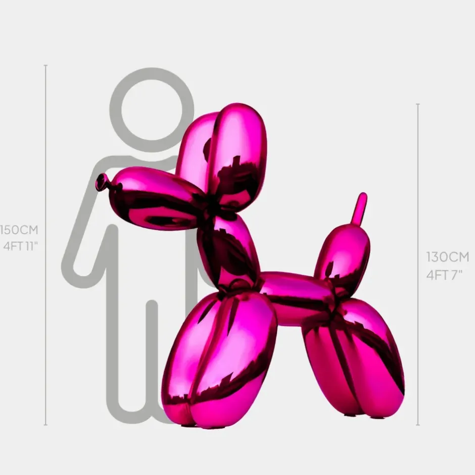 Statues & Sculptures Floor Standing|Balloon Dogs^Balloon Dog 130cm Pink Fibreglass Indoor Sculpture