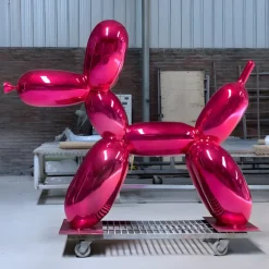 Statues & Sculptures Giant|Floor Standing^Balloon Dog 240cm Pink Fibreglass Indoor Sculpture