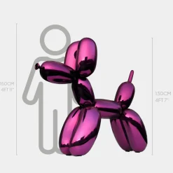 Statues & Sculptures Floor Standing|Balloon Dogs^Balloon Dog 130cm Purple Fibreglass Indoor Sculpture