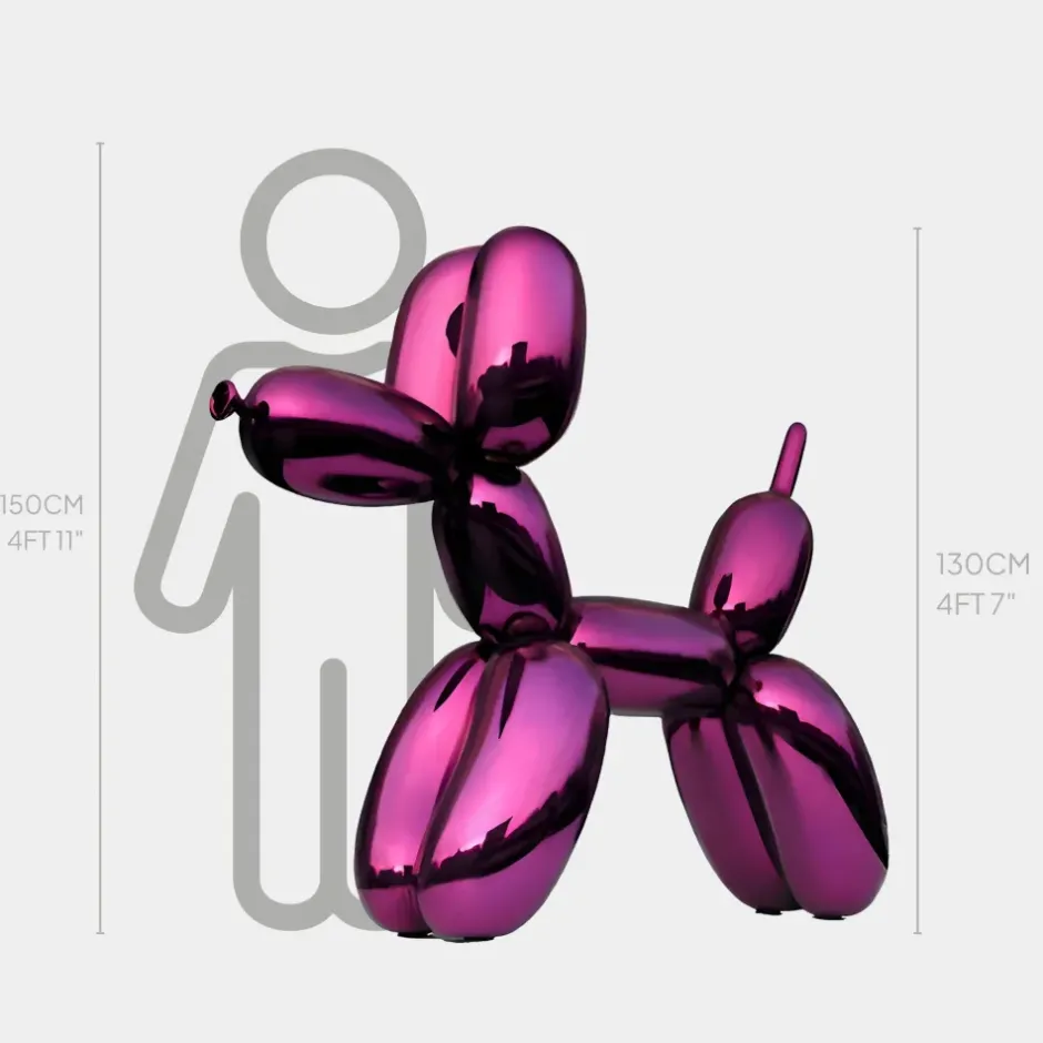 Statues & Sculptures Floor Standing|Balloon Dogs^Balloon Dog 130cm Purple Fibreglass Indoor Sculpture