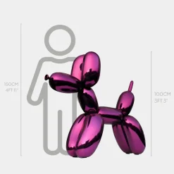 Statues & Sculptures Floor Standing|Balloon Dogs^Balloon Dog 100cm Purple Metal Garden Sculpture