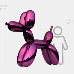 Statues & Sculptures Giant|Floor Standing^Balloon Dog 200cm Purple Metal Garden Sculpture