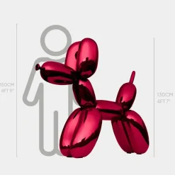 Statues & Sculptures Floor Standing|Balloon Dogs^Balloon Dog 130cm Red Fibreglass Indoor Sculpture