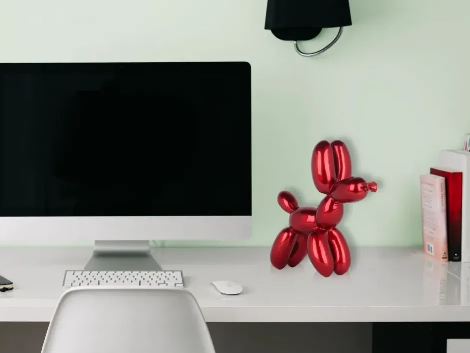 Statues & Sculptures Table Top|Balloon Dogs^Balloon Dog 27cm Red Resin Indoor Sculpture