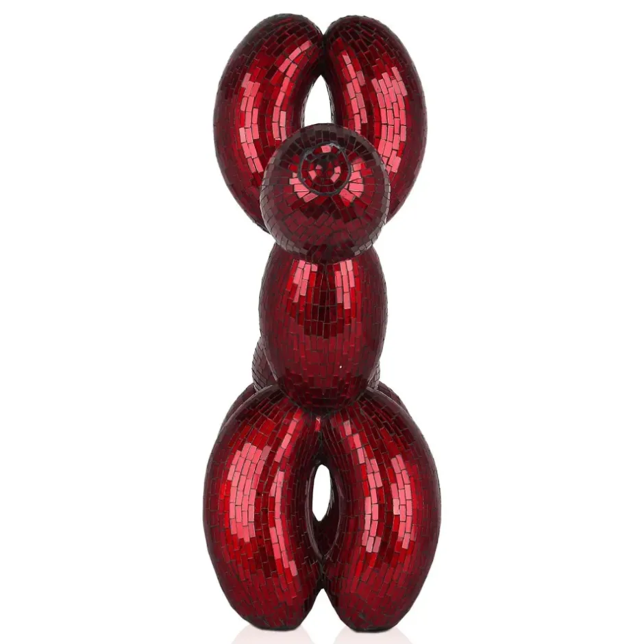 Statues & Sculptures Table Top|Floor Standing^Balloon Dog 60cm Red Resin Indoor Sculpture