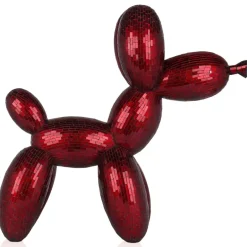 Statues & Sculptures Table Top|Floor Standing^Balloon Dog 60cm Red Resin Indoor Sculpture