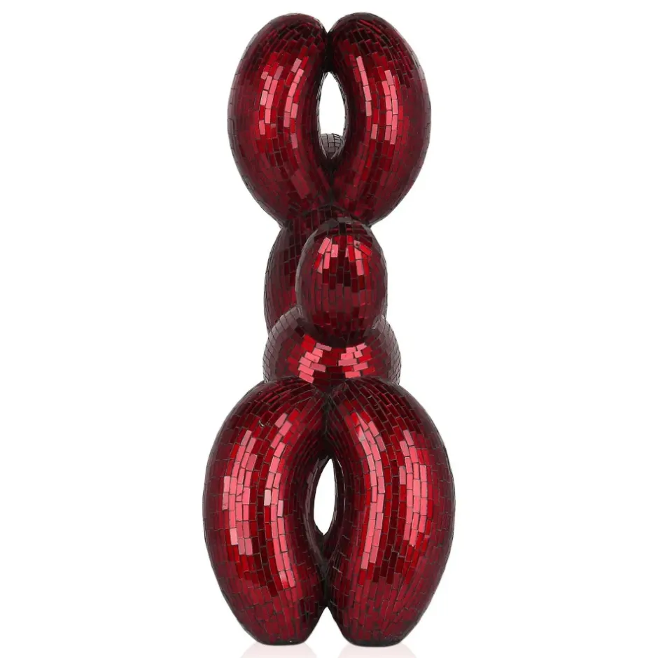 Statues & Sculptures Table Top|Floor Standing^Balloon Dog 60cm Red Resin Indoor Sculpture