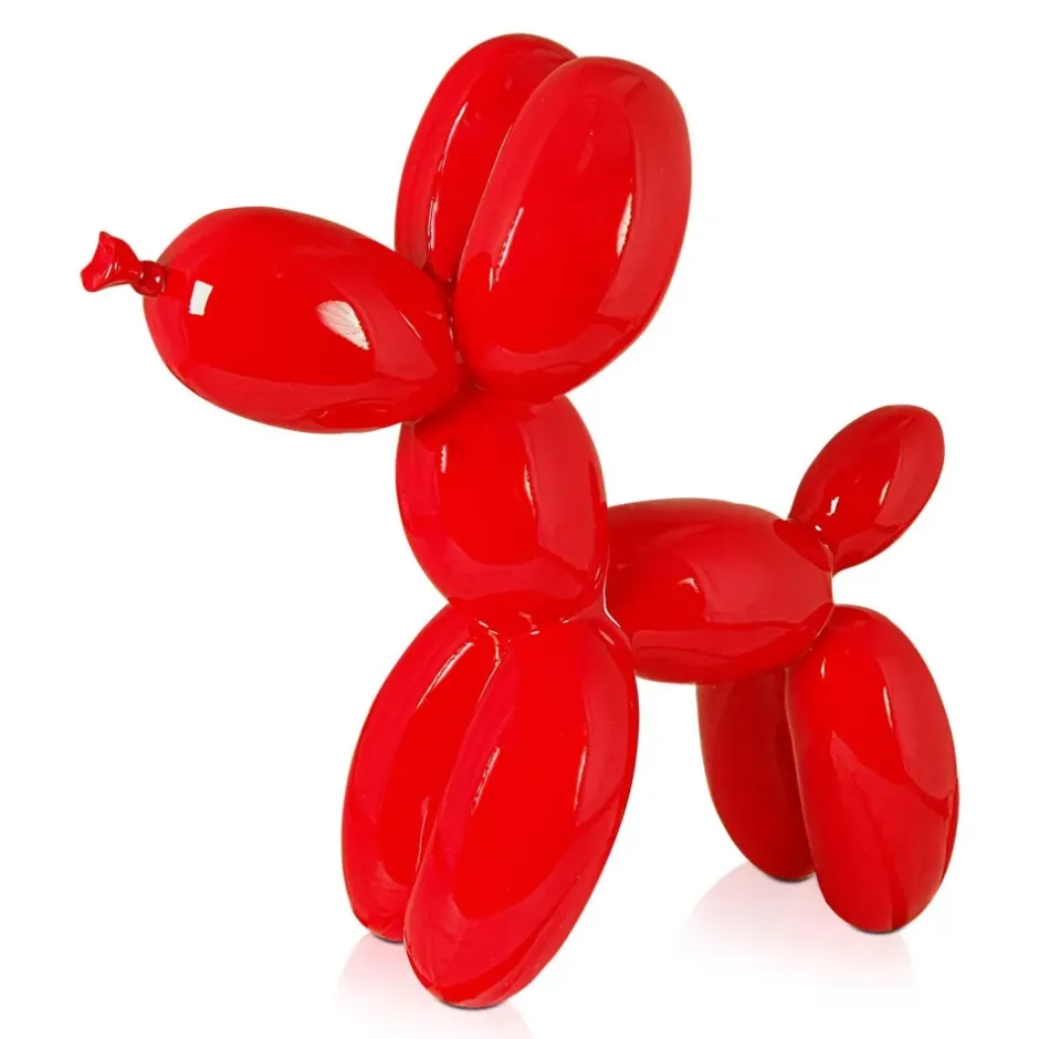 Statues & Sculptures Table Top|Floor Standing^Balloon Dog 46cm Rosso Red Resin Indoor Sculpture