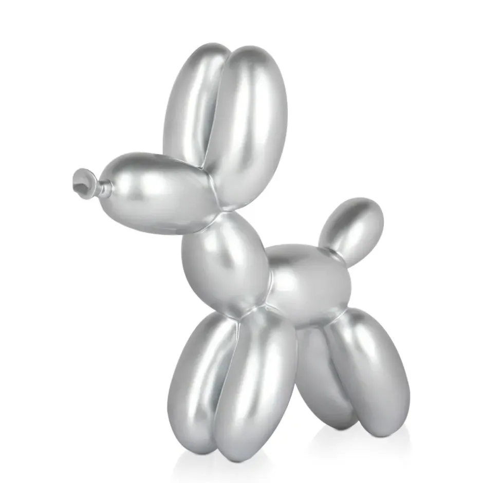 Statues & Sculptures Table Top|Balloon Dogs^Balloon Dog 27cm Silver Resin Indoor Sculpture