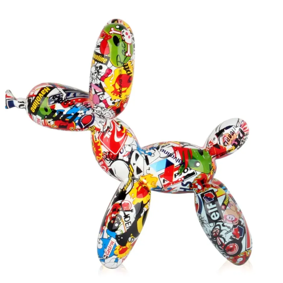 Statues & Sculptures Table Top|Graffiti^Balloon Dog 27cm Street Art Resin Indoor Sculpture