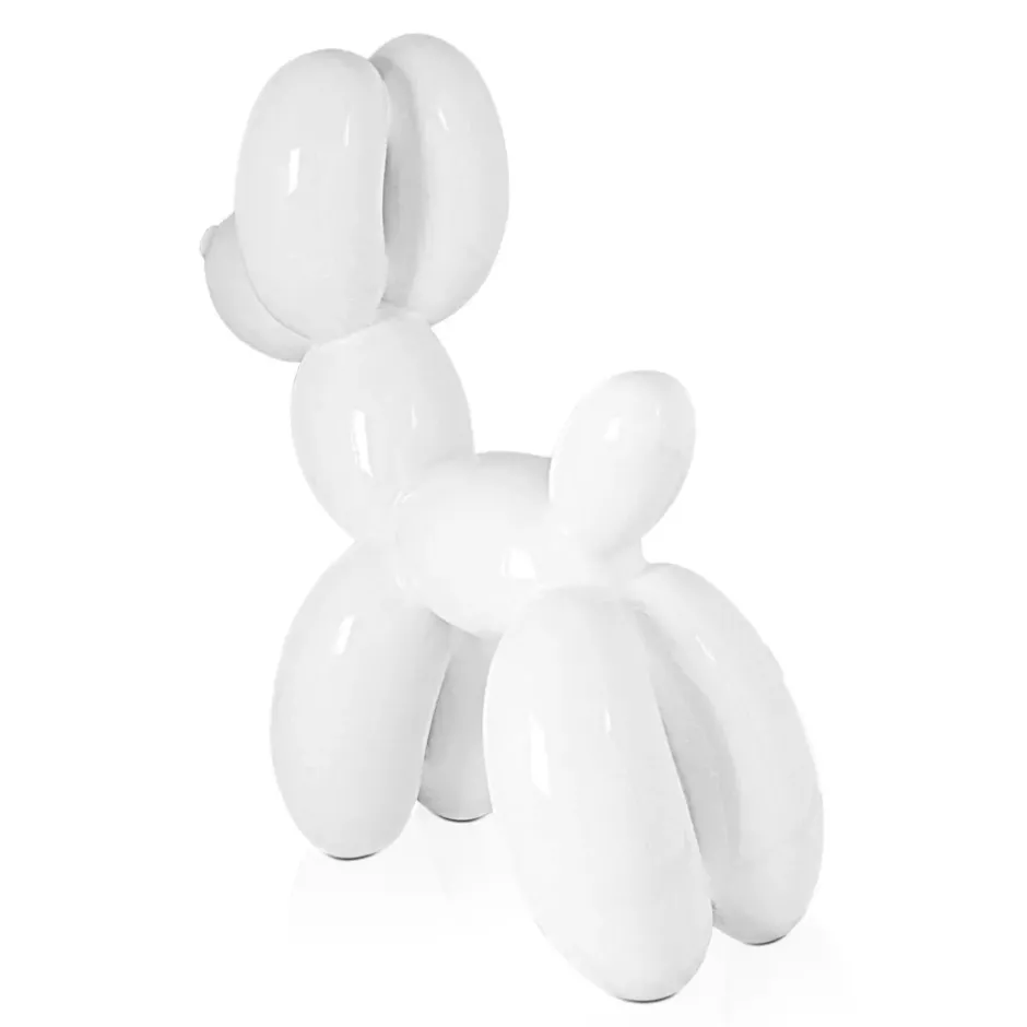 Statues & Sculptures Table Top|Floor Standing^Balloon Dog 46cm White Resin Indoor Sculpture