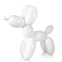 Statues & Sculptures Table Top|Balloon Dogs^Balloon Dog 27cm White Resin Indoor Sculpture