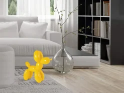 Statues & Sculptures Table Top|Floor Standing^Balloon Dog 46cm Yellow Resin Indoor Sculpture