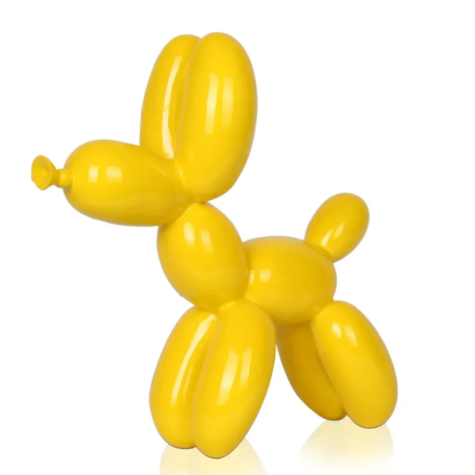 Statues & Sculptures Table Top|Balloon Dogs^Balloon Dog 27cm Yellow Resin Indoor Sculpture