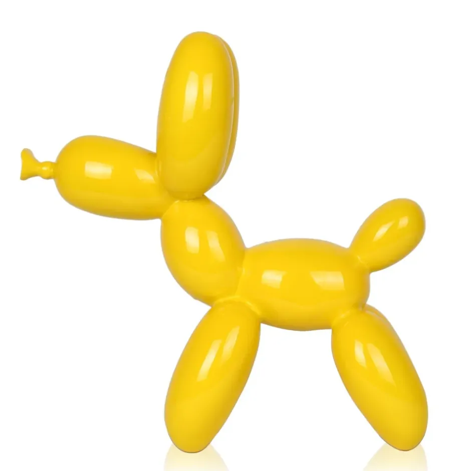 Statues & Sculptures Table Top|Balloon Dogs^Balloon Dog 27cm Yellow Resin Indoor Sculpture