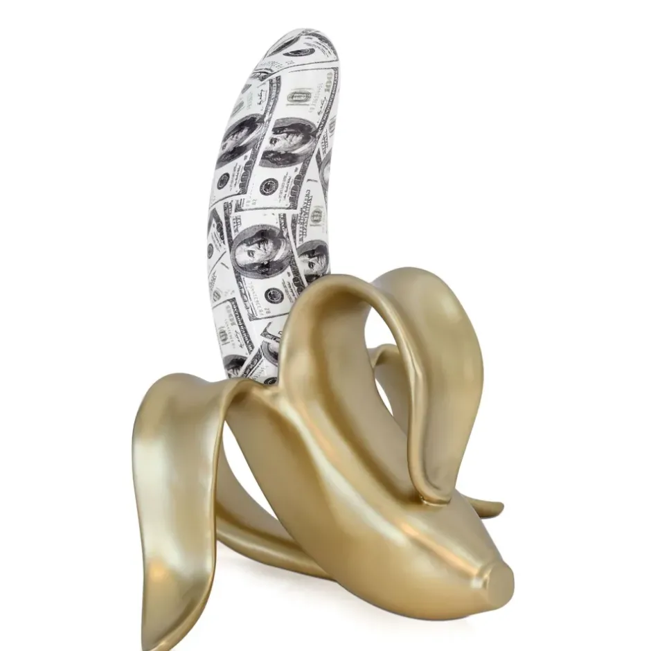 Statues & Sculptures Table Top|Contemporary^Banana Burst 35cm Gold Resin Indoor Sculpture